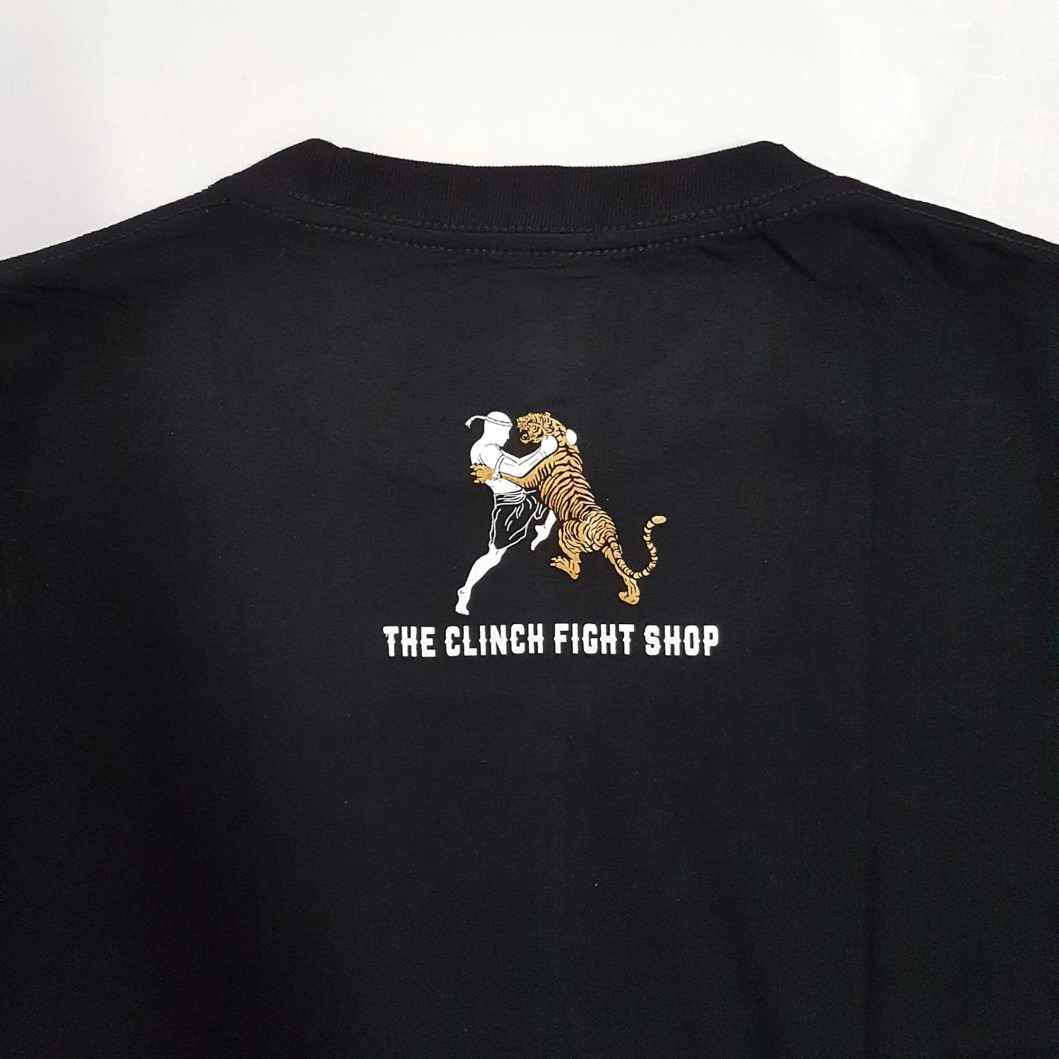 The Clinch Fight Shop Logo Tiger Black/Gold T-Shirt 3 The Clinch Fight Shop Logo Tiger Black/Gold T-Shirt - Image 3