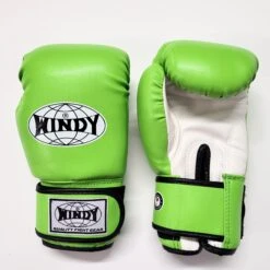 Windy Muay Thai Kids Youth Boxing Gloves Lime Green