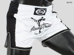 Fairtex Muay Thai Shorts BS1707 Slim Cut White/Black 7 Fairtex Muay Thai Shorts BS1707 Slim Cut White/Black -The Clinch Fight Shop BS1707 fairtex canada slim cut muay thai shorts edmonton white 2