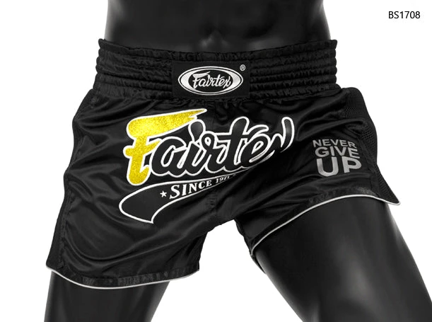 Fairtex Muay Thai Shorts BS1708 Slim Cut Black 2 Fairtex Muay Thai Shorts BS1708 Slim Cut Black - Image 2