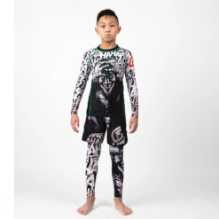 Fusion Fight Gear Batman The Killing Joke Joker Youth Kids Fight Shorts 10 Fusion Fight Gear Batman The Killing Joke Joker Youth Kids Fight Shorts -The Clinch Fight Shop Batman The Killing Joke triple threat kids front