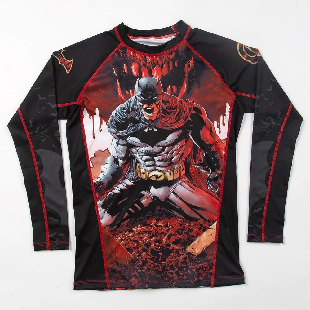 Fusion Fight Gear Batman Red Skull Rashguard Rash Guard 1 Fusion Fight Gear Batman Red Skull Rashguard Rash Guard