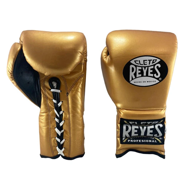 Cleto Reyes Lace-Up Training Boxing Gloves Solid Gold 1 Cleto Reyes Lace-Up Training Boxing Gloves Solid Gold