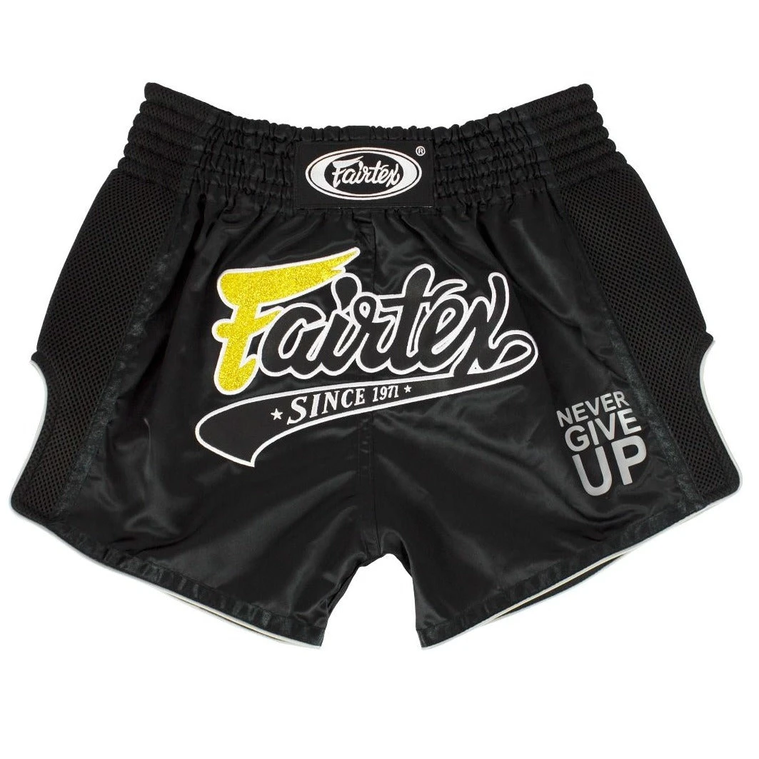 Fairtex Muay Thai Shorts BS1708 Slim Cut Black 1 Fairtex Muay Thai Shorts BS1708 Slim Cut Black