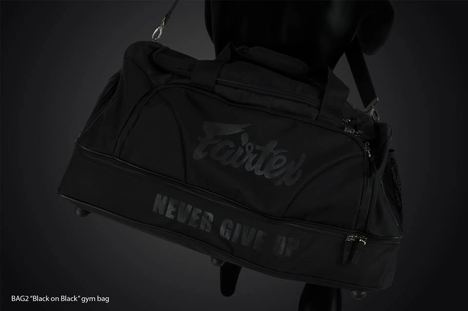 Fairtex BAG2 Gym Duffle Equipment Bag - Stealth Black 3 Fairtex BAG2 Gym Duffle Equipment Bag - Stealth Black - Image 3
