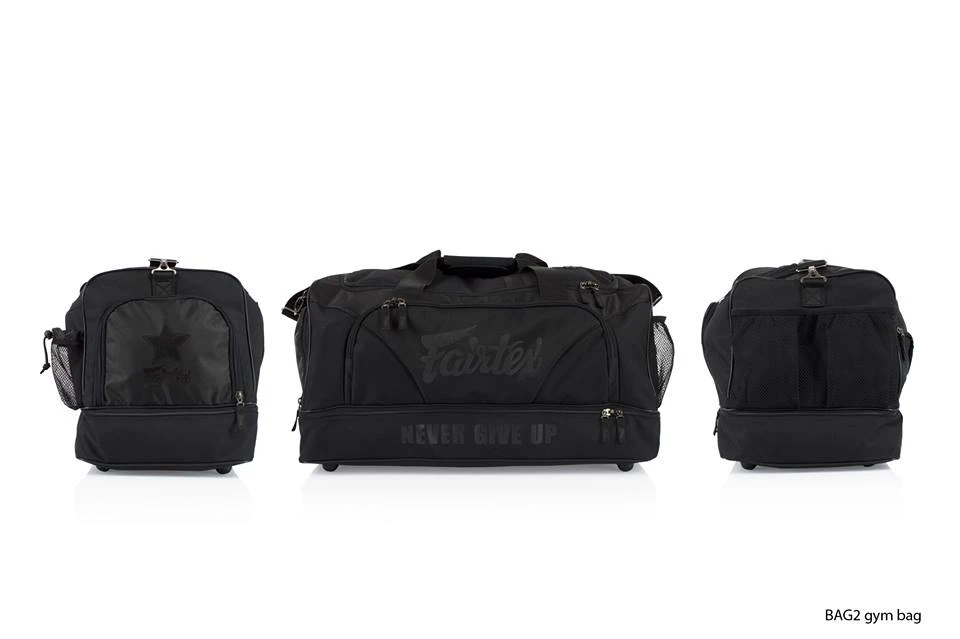 Fairtex BAG2 Gym Duffle Equipment Bag - Stealth Black 2 Fairtex BAG2 Gym Duffle Equipment Bag - Stealth Black - Image 2