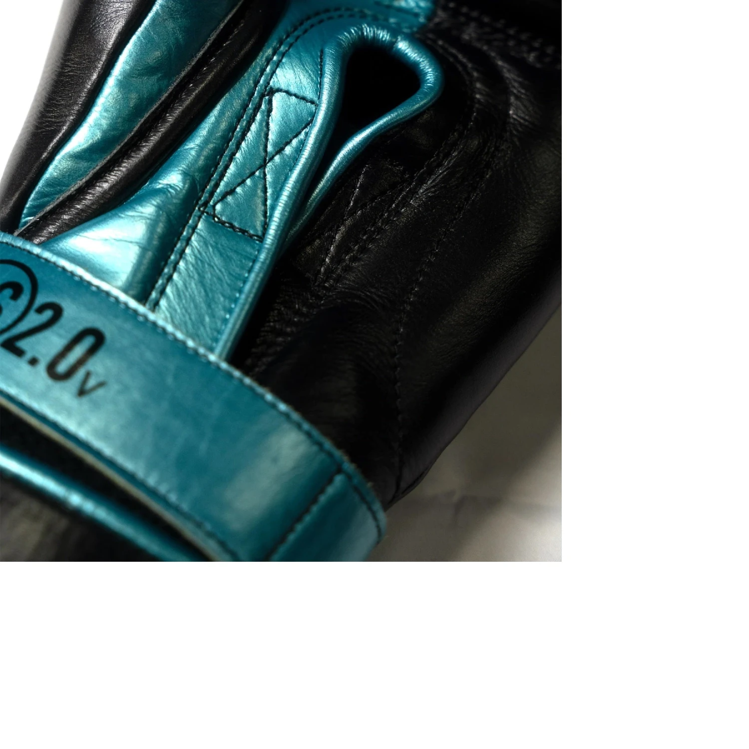 Fortress Boxing SS2.0 Velcro Boxing Gloves Black/Teal 2 Fortress Boxing SS2.0 Velcro Boxing Gloves Black/Teal - Image 2