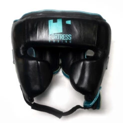 Fortress Boxing Cheek Headgear Head Guard Black/Teal