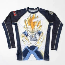 The Clinch Fight Shop 17 Fusion Fight Gear Dragon Ball Z Vegeta Kids Rash Guard Rashguard