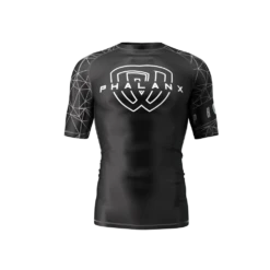 Phalanx Metric Black Short Sleeve Compression Rash Guard Rashguard (only XXL Left) 8 Phalanx Metric Black Short Sleeve Compression Rash Guard Rashguard (only XXL Left) -The Clinch Fight Shop MetricBlknWhtRGSSfront