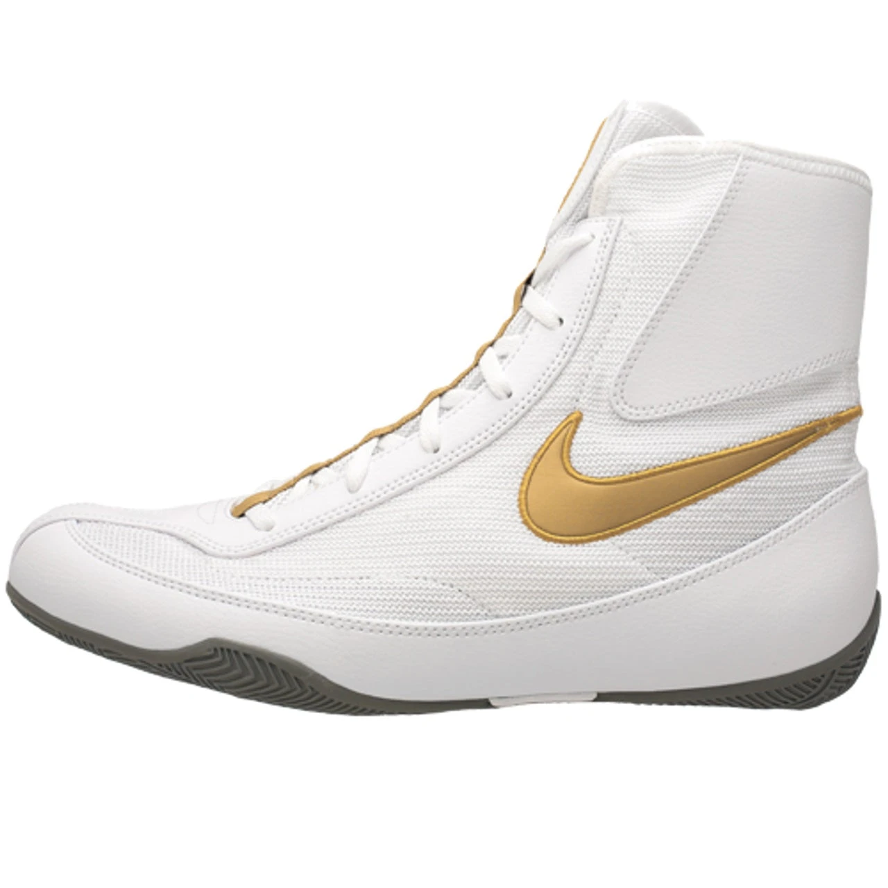 Nike Boxing Machomai 2 Mid Shoes Boots White/Gold 1 Nike Boxing Machomai 2 Mid Shoes Boots White/Gold