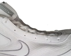 Nike Boxing Machomai 2 Mid Shoes Boots White/Grey -The Clinch Fight Shop Nike Boxing Canada Machomai 2 White Grey laces