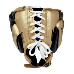 Rival Boxing RHG100 Professional Headgear Black/Gold -The Clinch Fight Shop RIVALboxingcanadaRHG100PROFESSIONALHEADGEARblackgold3