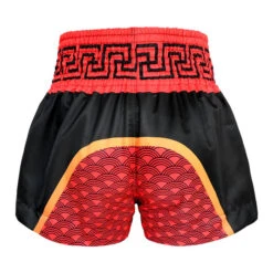 TUFF Muay Thai Boxing Shorts Red Dragon In Black 6 TUFF Muay Thai Boxing Shorts Red Dragon In Black -The Clinch Fight Shop TUFFMuayThaiShortsCanadaRedDragoninBlack3