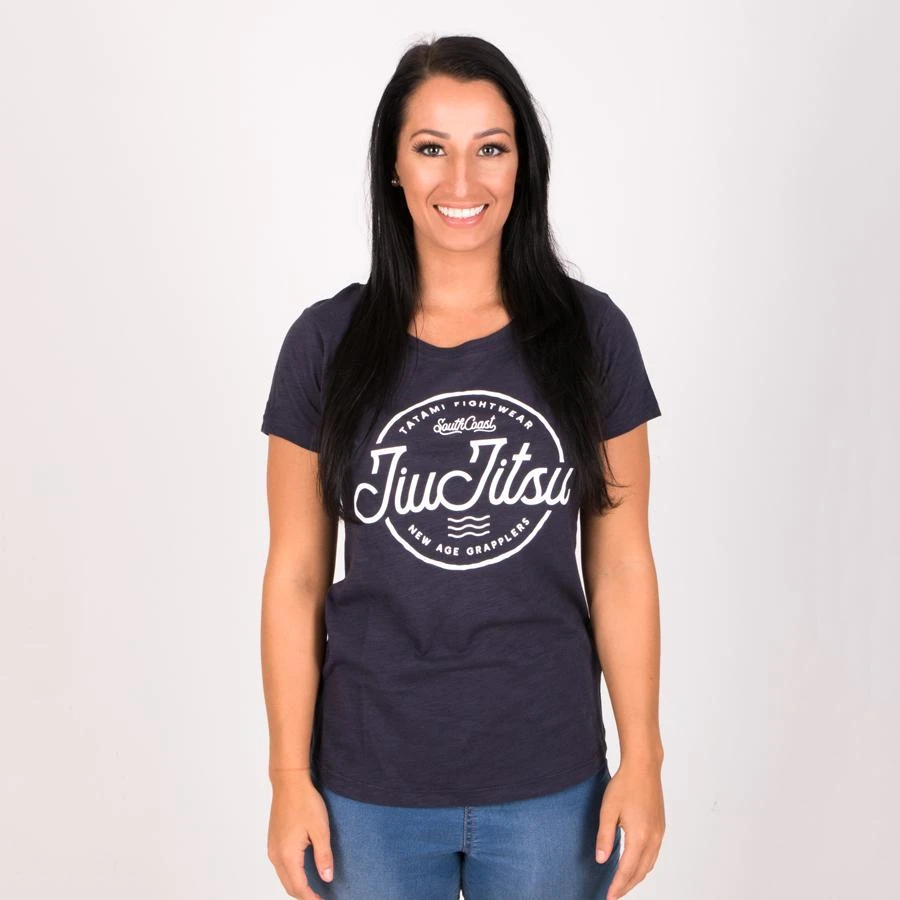 Tatami Fightwear Ladies Wave Jiu Jitsu T-Shirt White 2 Tatami Fightwear Ladies Wave Jiu Jitsu T-Shirt White - Image 2