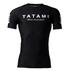 The Clinch Fight Shop 29 Tatami Fightwear Katakana Short Sleeve Rash Guard Black (only XXL Left)