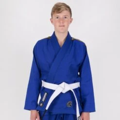 The Clinch Fight Shop 19 Tatami Fightwear Childrens/Kids Nova Jiu Jitsu Gi Blue FREE White Belt