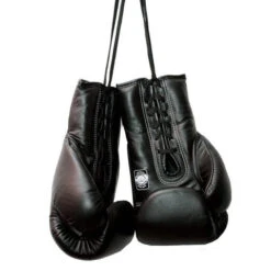 Twins BGLL-1 Muay Thai Lace-Up Boxing Gloves Black -The Clinch Fight Shop Twins bgll lace up gloves canada