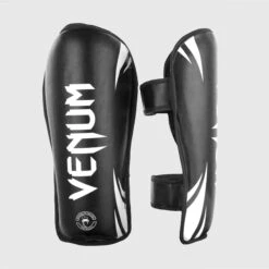 Venum Challenger No Foot Shin Guards Shinguards Black