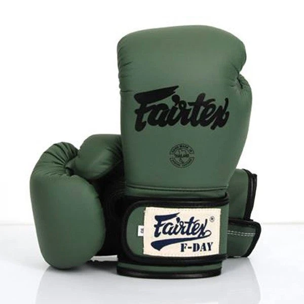 Fairtex F-Day Boxing Gloves BGV11 Army Green 1 Fairtex F-Day Boxing Gloves BGV11 Army Green