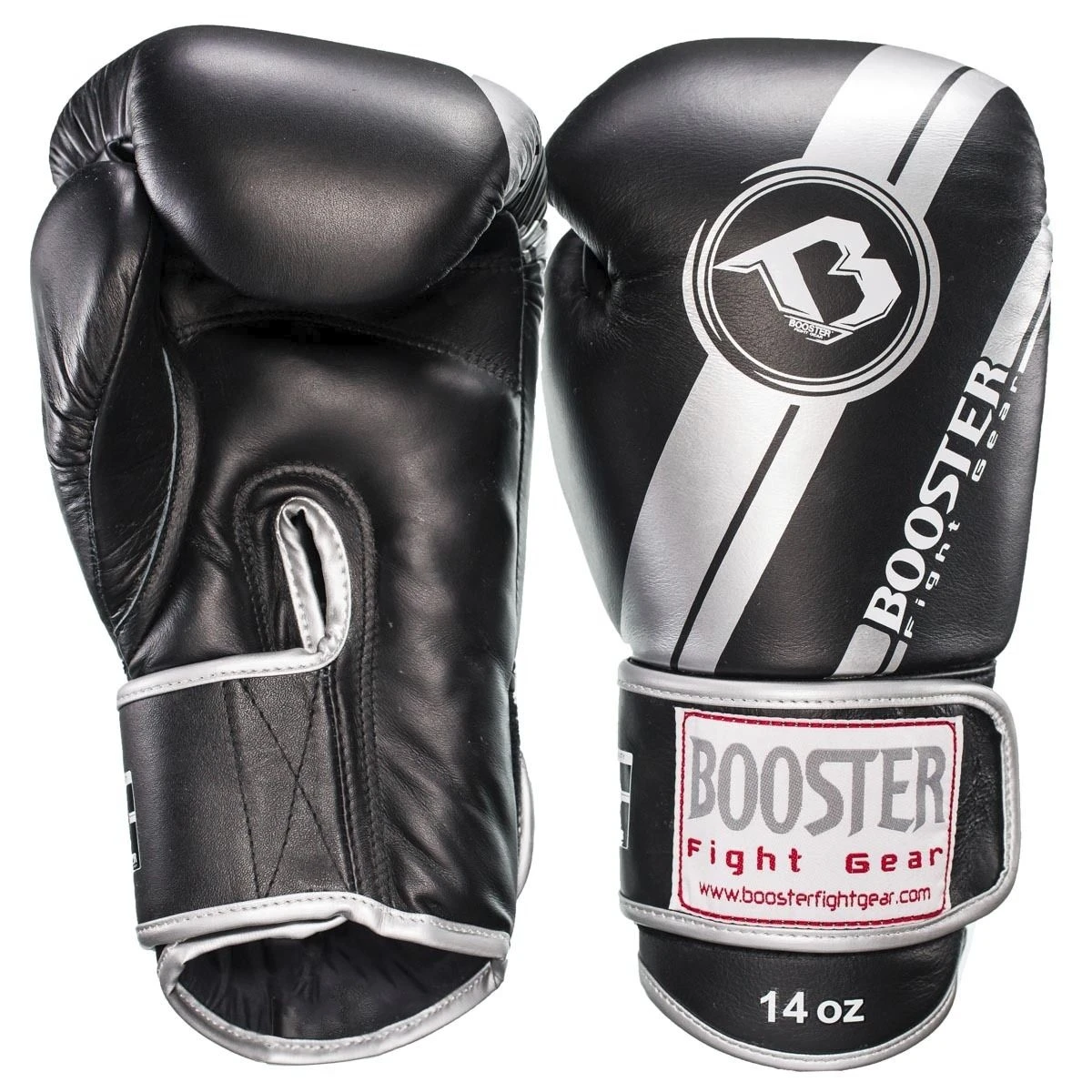 Booster Fight Gear Muay Thai Boxing Gloves BGL1 V3 Black/Silver 1 Booster Fight Gear Muay Thai Boxing Gloves BGL1 V3 Black/Silver