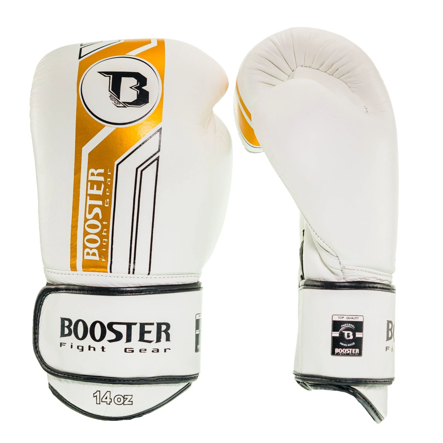 Booster Fight Gear Muay Thai Boxing Gloves BGL1 V9 White/Gold 1 Booster Fight Gear Muay Thai Boxing Gloves BGL1 V9 White/Gold