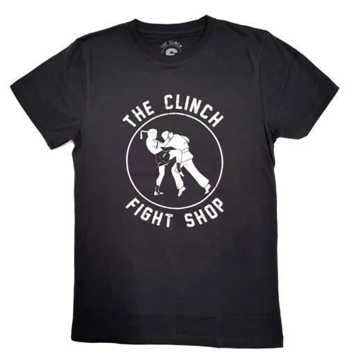 The Clinch Fight Shop Logo Charcoal Grey T-Shirt 1 The Clinch Fight Shop Logo Charcoal Grey T-Shirt -The Clinch Fight Shop charcoalgrey1