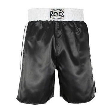 Cleto Reyes Polyester Satin Boxing Shorts Trunks Black 1 Cleto Reyes Polyester Satin Boxing Shorts Trunks Black