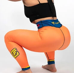 Fusion Fight Gear Dragon Ball Z Goku Ladies Spats Pants Compression -The Clinch Fight Shop dragonballzgokuorangespatspants31