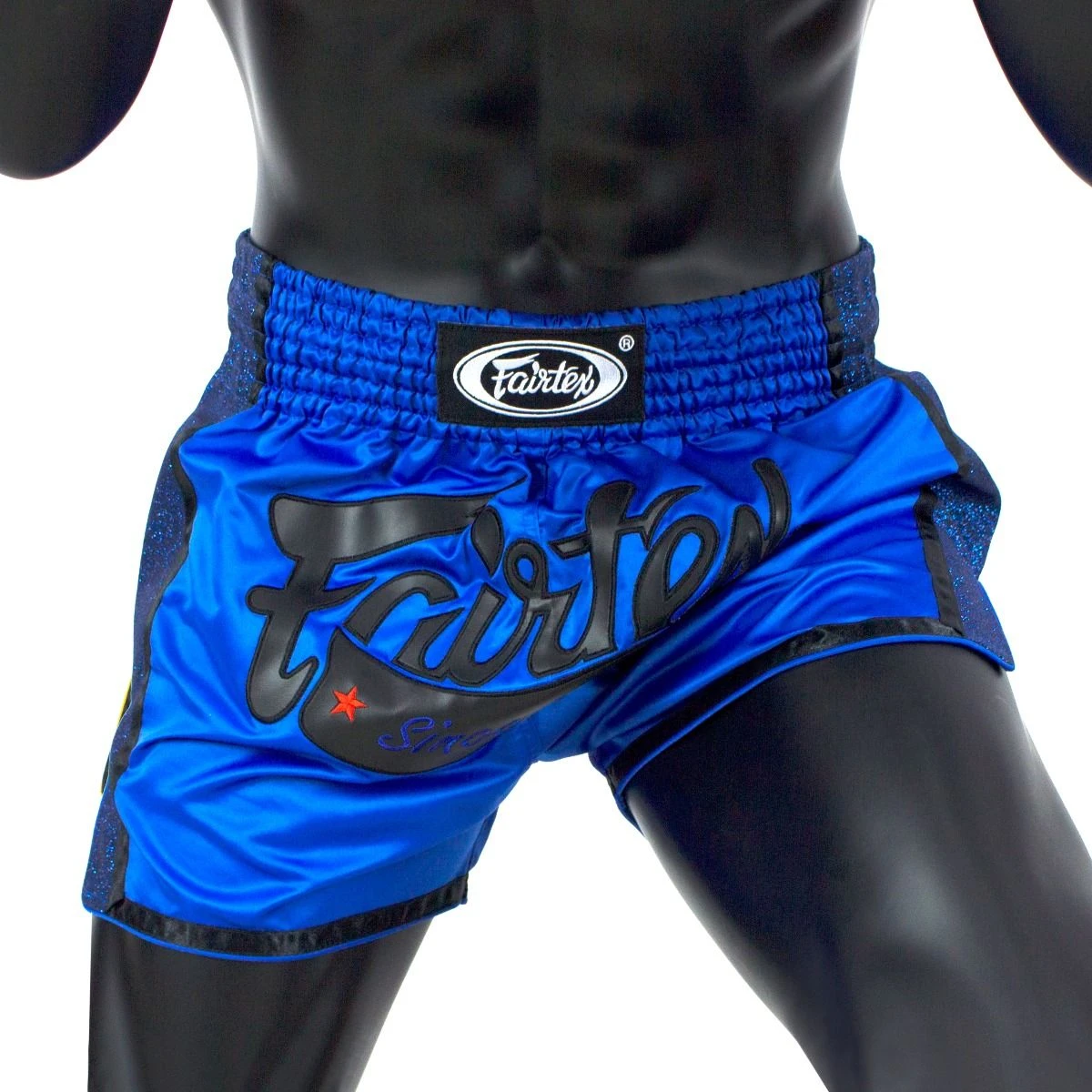 Fairtex Muay Thai Shorts BS1702 Blue/Black 2 Fairtex Muay Thai Shorts BS1702 Blue/Black - Image 2