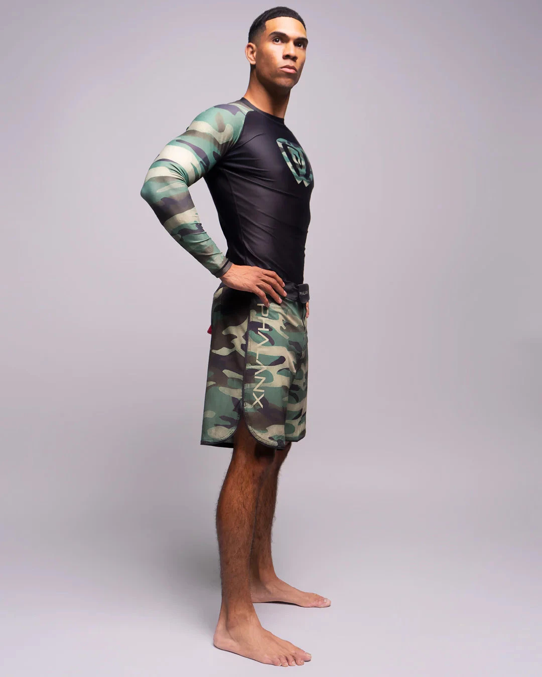 Phalanx Camo Green Ultralight HPLT MMA Grappling BJJ Shorts 3 Phalanx Camo Green Ultralight HPLT MMA Grappling BJJ Shorts - Image 3