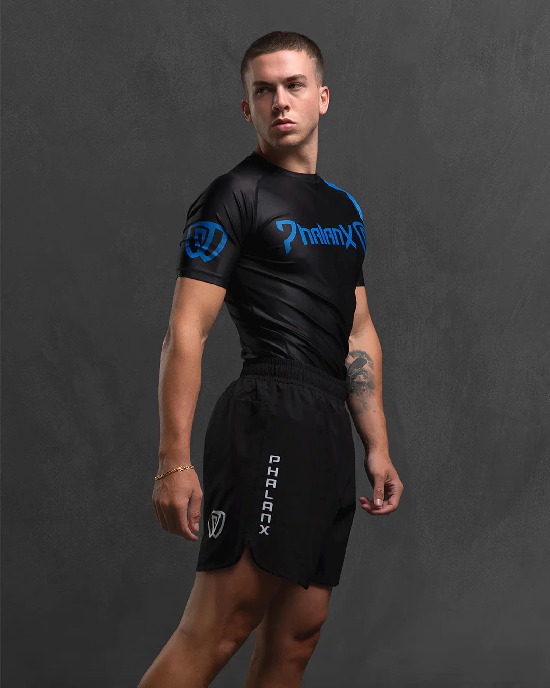 Phalanx Solider One Ranked Blue Black Short Sleeve Rash Guard 2 Phalanx Solider One Ranked Blue Black Short Sleeve Rash Guard - Image 2