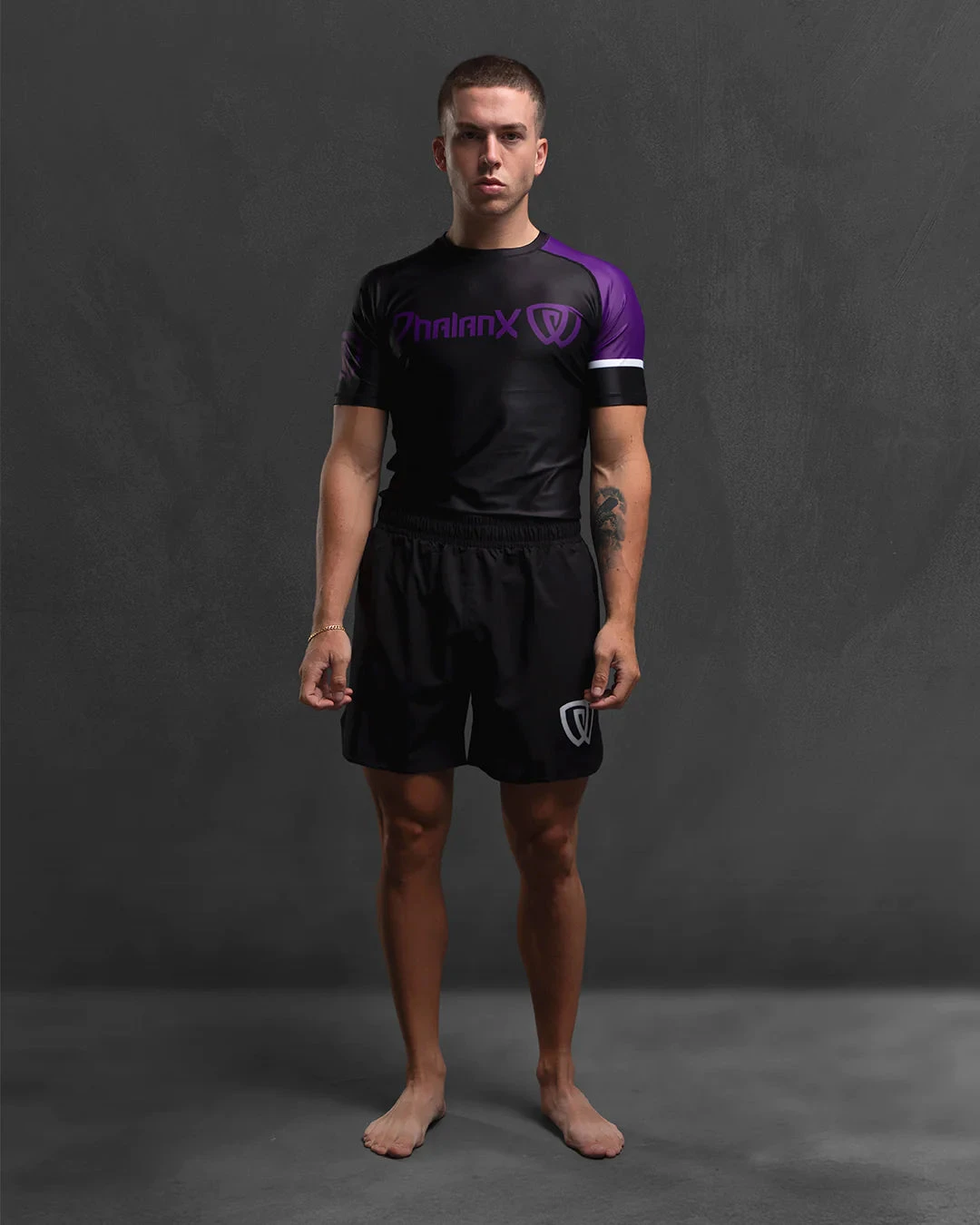 Phalanx Solider One Ranked Purple Short Sleeve Rash Guard 2 Phalanx Solider One Ranked Purple Short Sleeve Rash Guard - Image 2