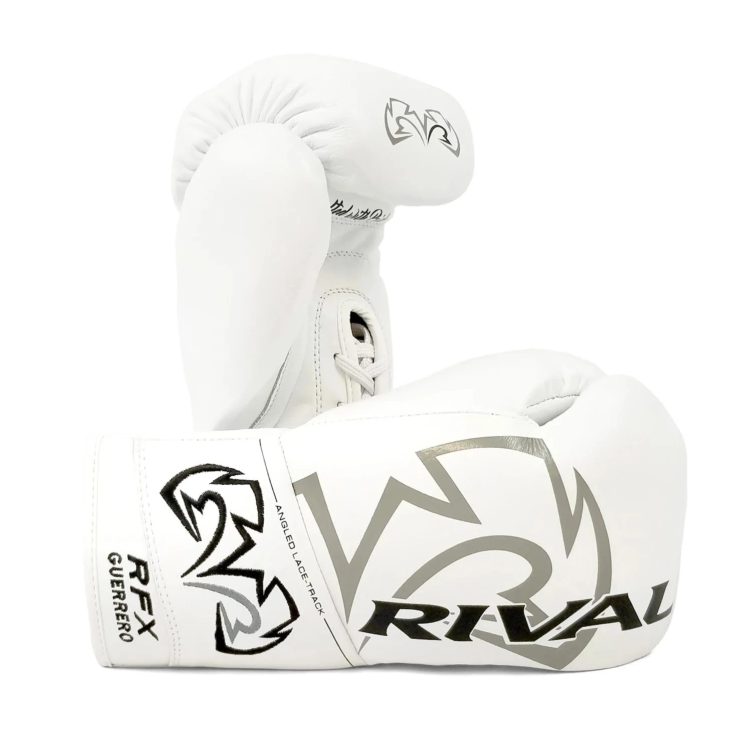 Rival Boxing RFX Guerrero Pro Fight Lace-Up Gloves White 2 Rival Boxing RFX Guerrero Pro Fight Lace-Up Gloves White - Image 2