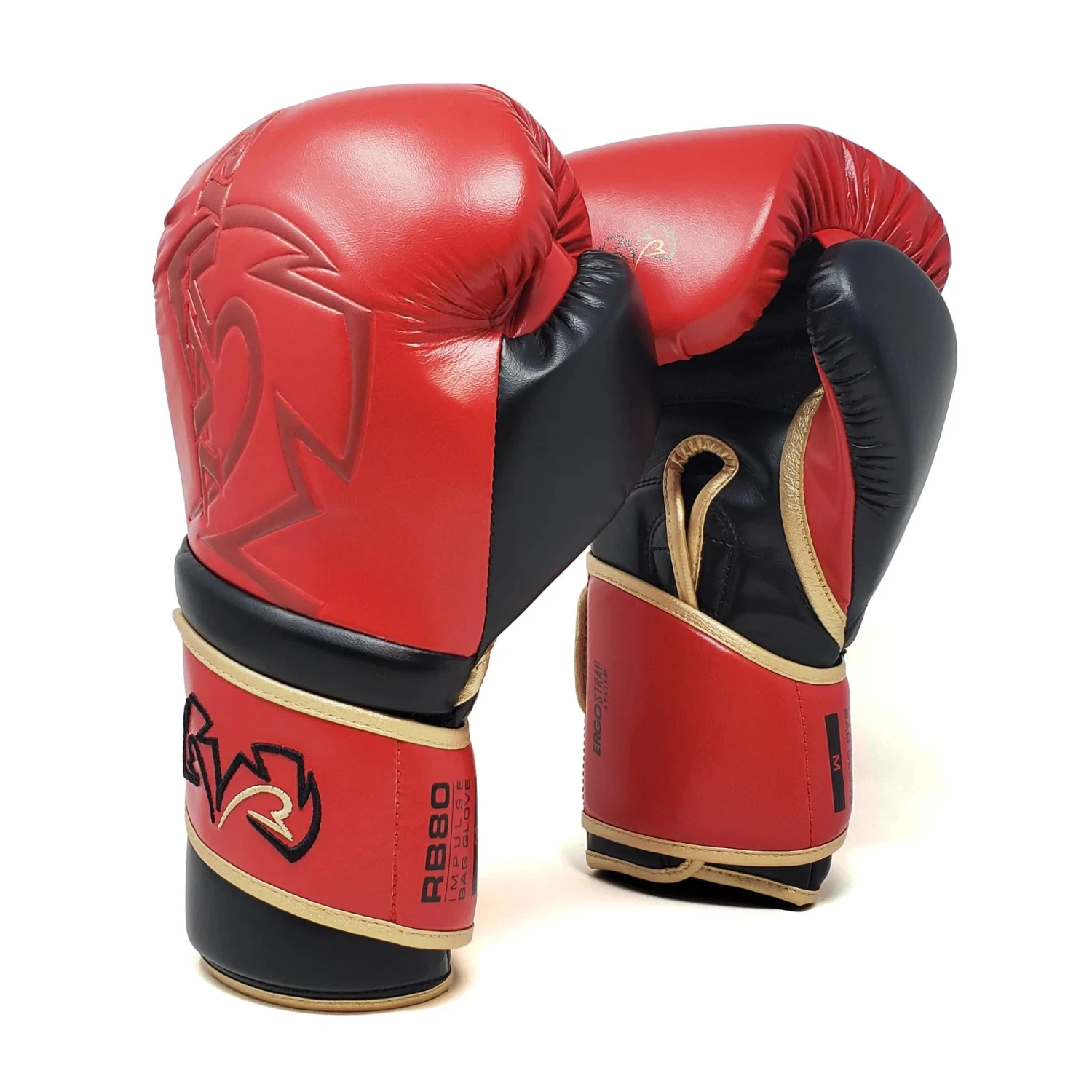 Rival Boxing RB80 Impulse Training Bag Gloves Red/Black/Gold 2 Rival Boxing RB80 Impulse Training Bag Gloves Red/Black/Gold - Image 2