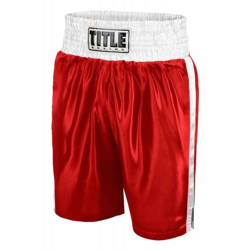 Title Boxing Classic Edge Satin Boxing Shorts Trunks Red 1 Title Boxing Classic Edge Satin Boxing Shorts Trunks Red