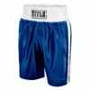 Title Boxing Classic Edge Satin Boxing Shorts Trunks Blue
